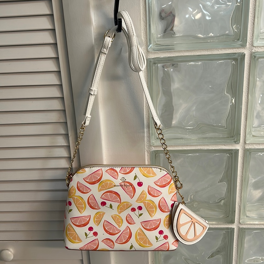 Citrus design crossbody bag. by Nanette Lepore.
